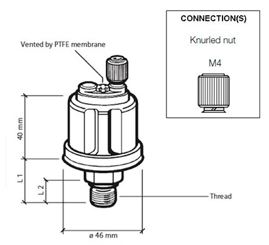 VDO Pressure sender 0-10 Bar